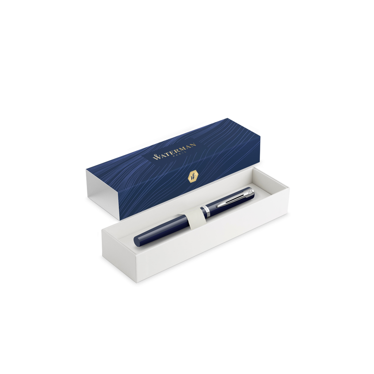 Waterman Impression Fountain Pen in Blue with Palladium Coated - Fine Point