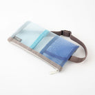 Midori Book Band Pen Case for B6 to A5 in Mesh Light Blue