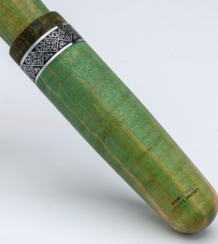 Conklin 1898 Stabilized Wood Rollerball Pen in Matte Green with Chrome Trim - Limited Edition