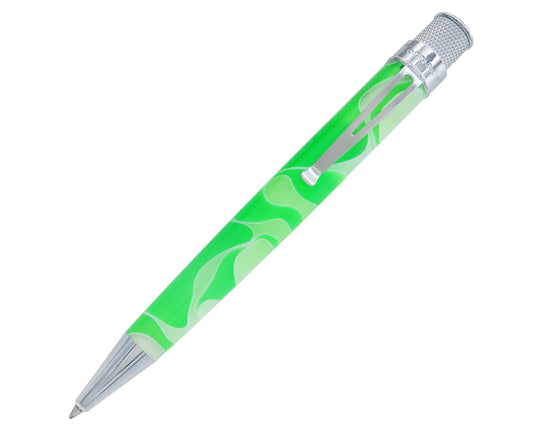 Retro 51 Tornado Cosmic Swirl Rollerball Pen in Green & White
