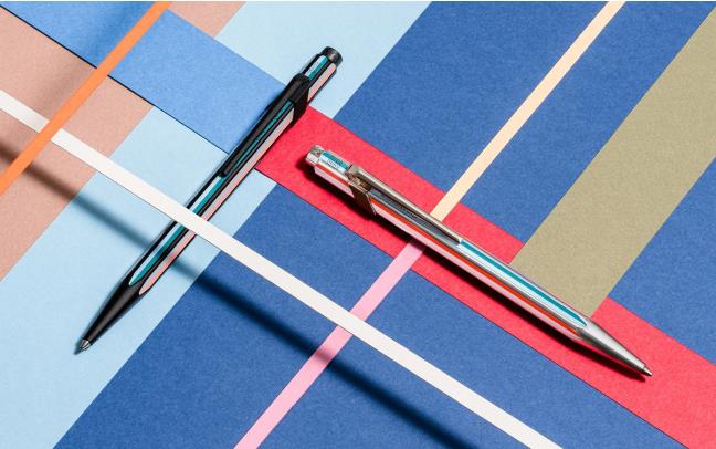 Caran d'Ache 849 Paul Smith 5 Ballpoint Pen in Silver - Medium