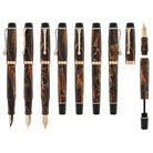 Opus 88 Harmony Fountain Pen in Brown with Rose Gold