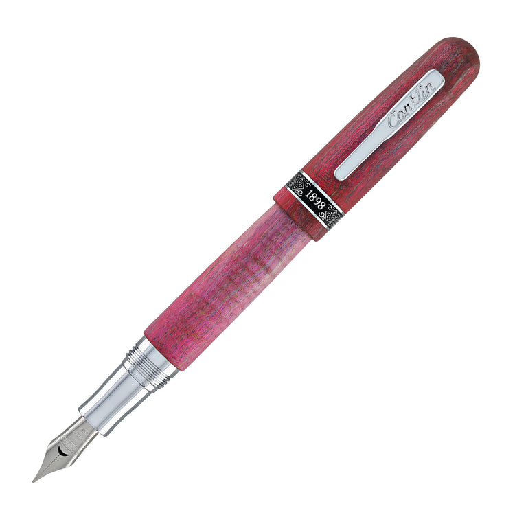 Conklin 1898 Stabilized Wood Fountain Pen in Matte Purple with Chrome Trim - Limited Edition