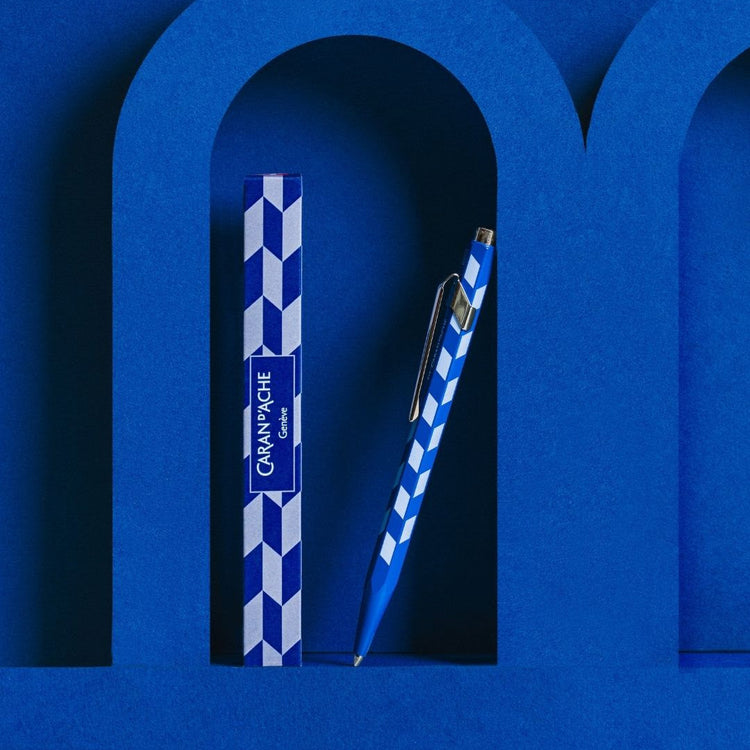 Caran d'Ache 849 Mosaic Ballpoint Pen in Royal Blue