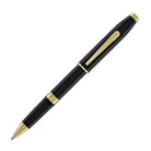 Cross Foundry Rollerball Pen in Glossy Black Lacquer with PVD Gold Appointments