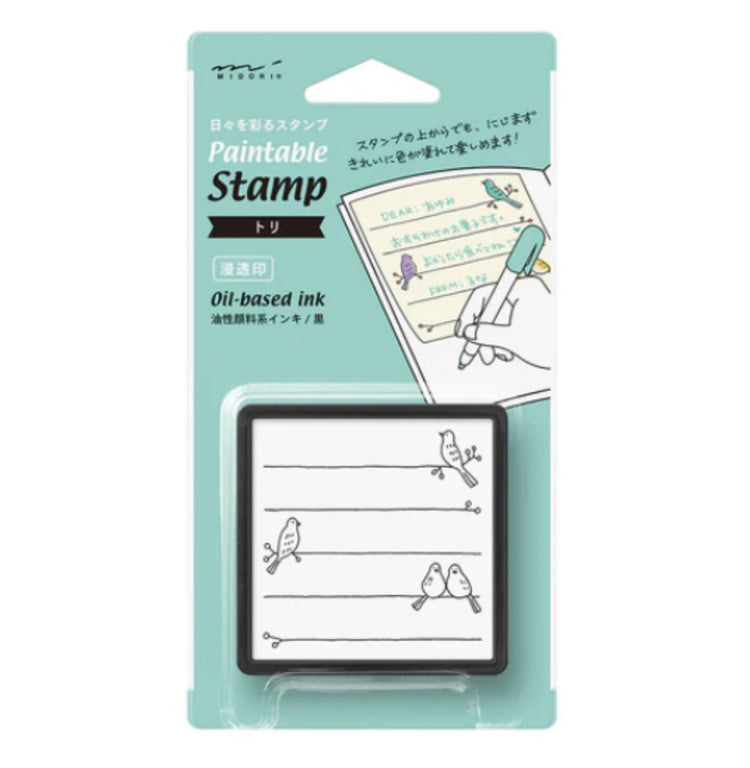 Midori Paintable Stamp Pre-Inked in Bird