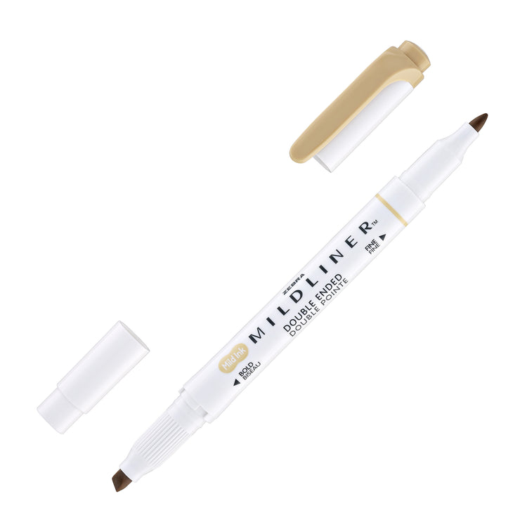 Zebra Mildliner Dual-Tip Highlighter in Beige