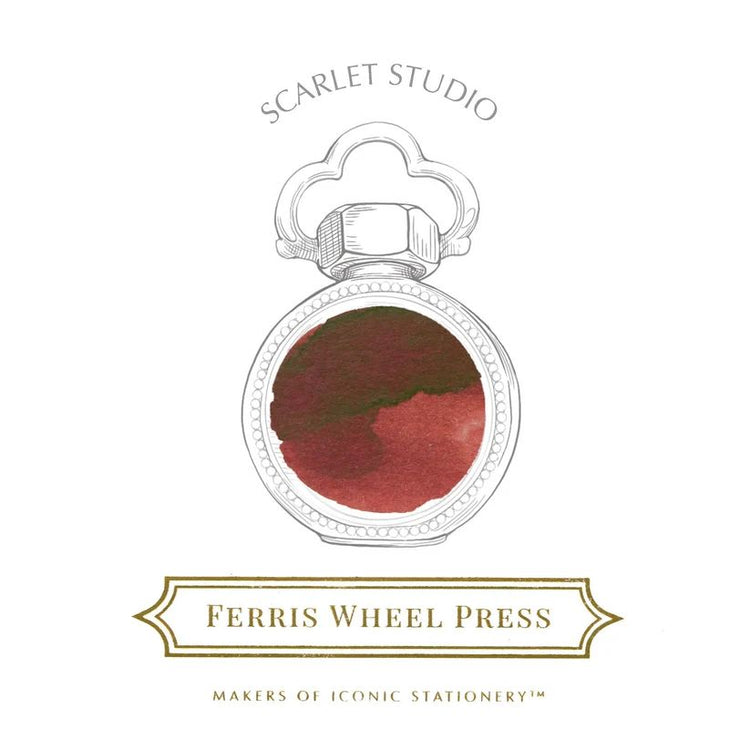 Ferris Wheel Press Bottled Ink in Scarlet Studio - 38 mL