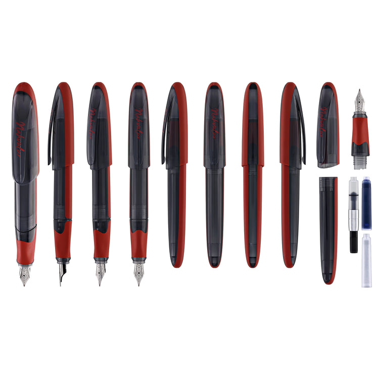 Nahvalur Triad Fountain Pen in Crimson