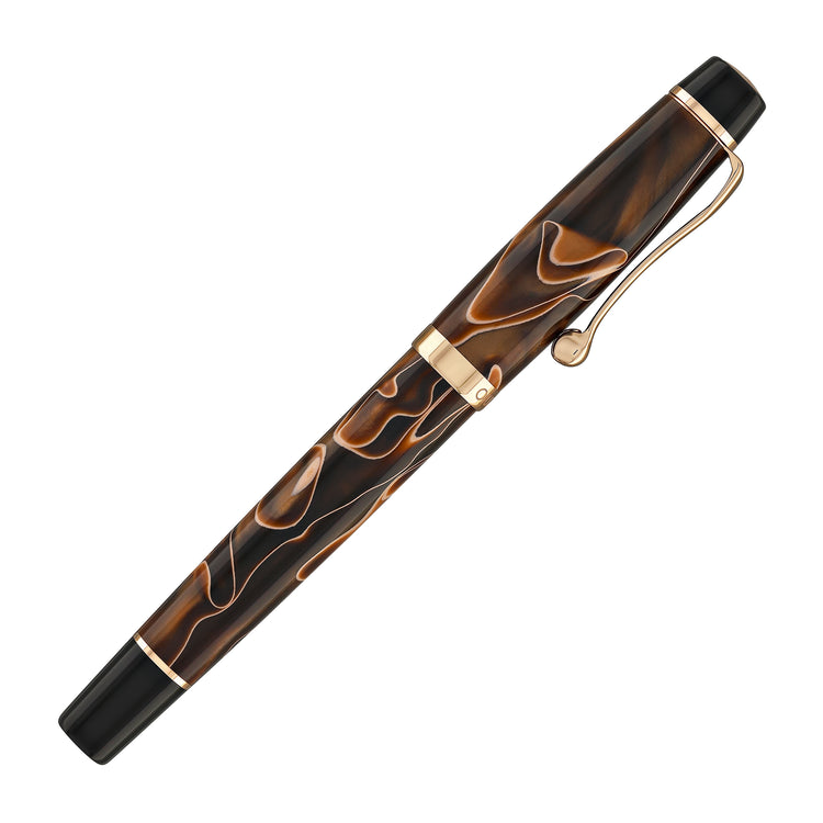 Opus 88 Harmony Fountain Pen in Brown with Rose Gold