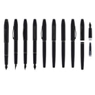 Cross Foundry Fountain Pen in Matte Black Lacquer with PVD Black Appointments - Medium Nib
