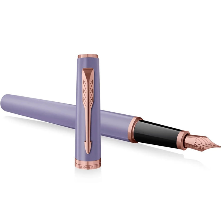 Parker Meridian Fountain Pen in Lilac Lacquer with Pink Gold Trim