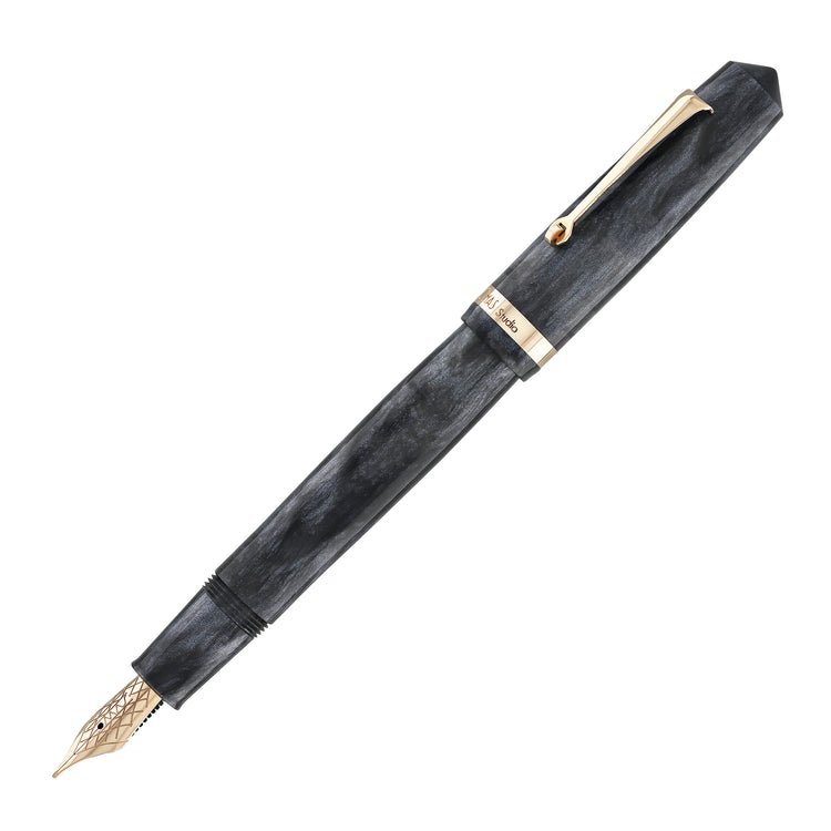 OMAS Studio Fountain Pen in Grigio Luminoso with Rose Gold Trim