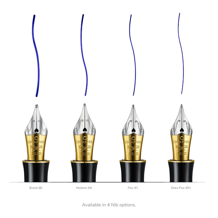 Sheaffer Balance III E893 Fountain Pen in Glossy Black & Gold Trims