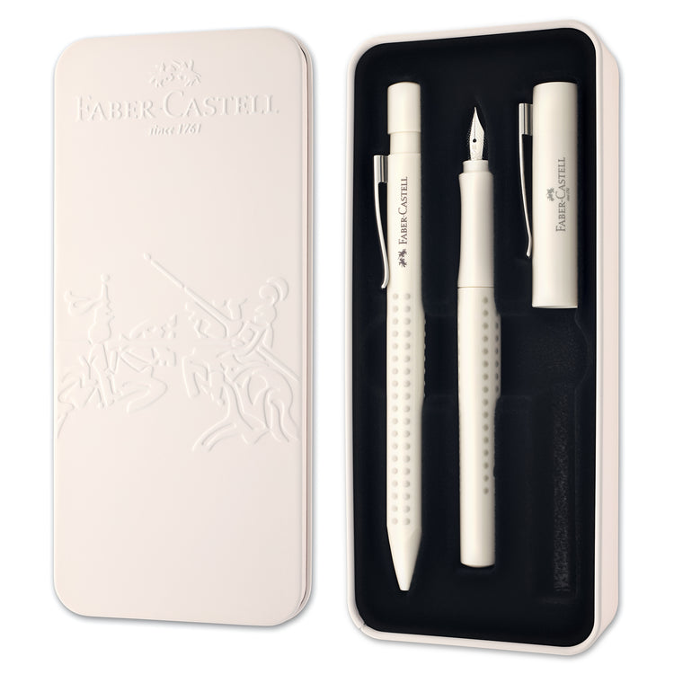 Faber-Castell Grip Harmony Fountain and Ballpoint Pen in Coconut Milk -  Gift Tin