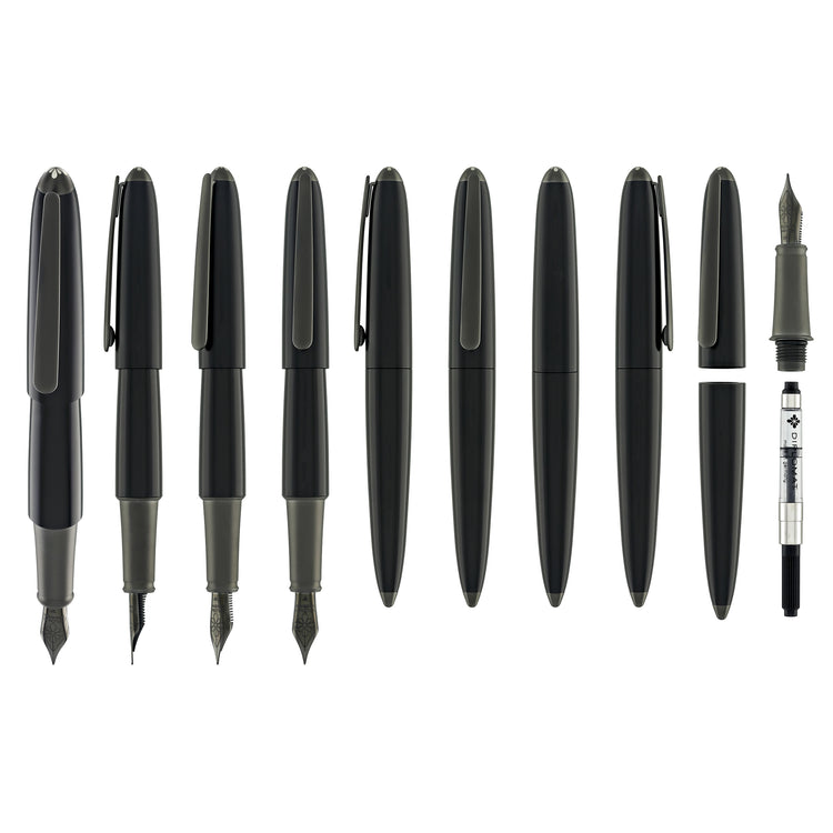 Diplomat Aero Fountain Pen in Pure Black
