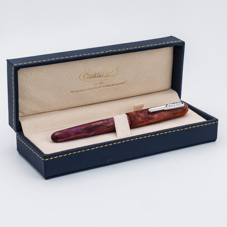Conklin Streamline Fountain Pen in Matte Sunset Medley with Chrome Trim - Limited Edition
