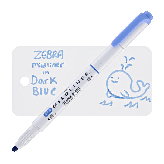 Zebra Mildliner Dual-Tip Highlighter in Dark Blue