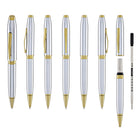 Cross Foundry Ballpoint Pen in Polished Chrome with PVD Gold Appointments