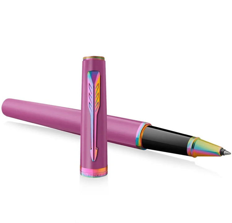 Parker Meridian Rollerball Pen in Grape Lacquer with Rainbow Trim