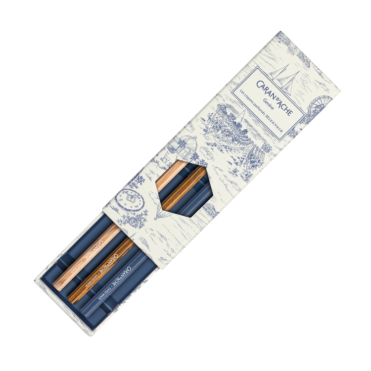 Caran d'Ache Les Crayons de la Maison Toile de Jouy Scented Pencils (HB) - Pack of 3