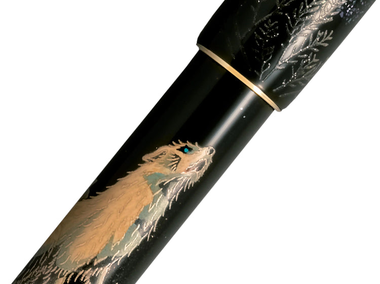 Namiki Chinkin Fountain Pen in Wolf Moon - 18K Gold Nib