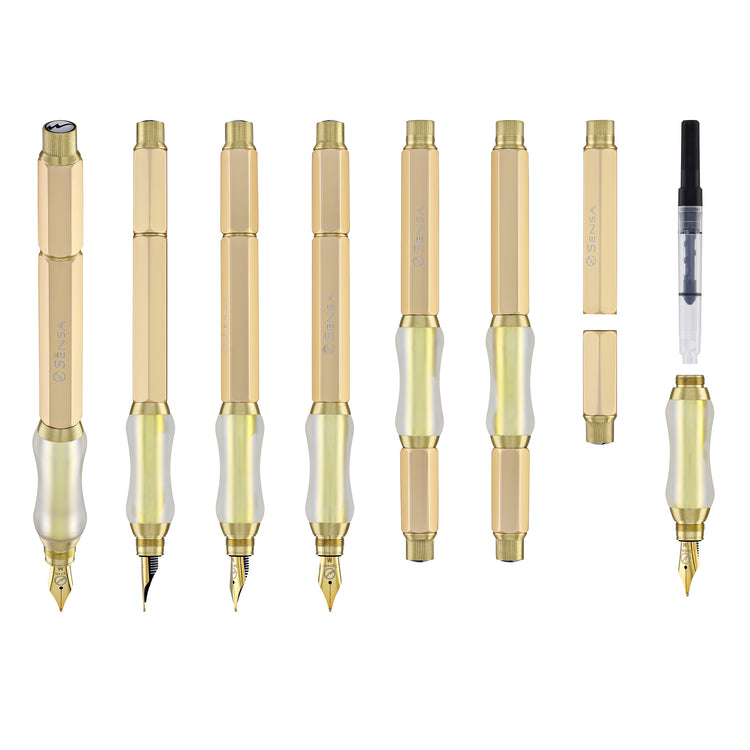 Sensa Sensagraph Fountain Pen in Antique Brass