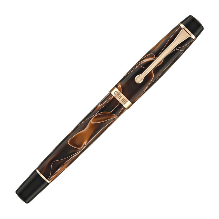 Opus 88 Harmony Fountain Pen in Brown with Rose Gold