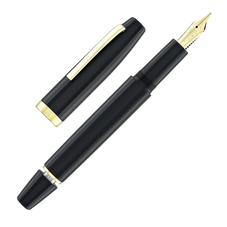 Scribo Flow Fountain Pen in Origine with Yellow Gold Trim