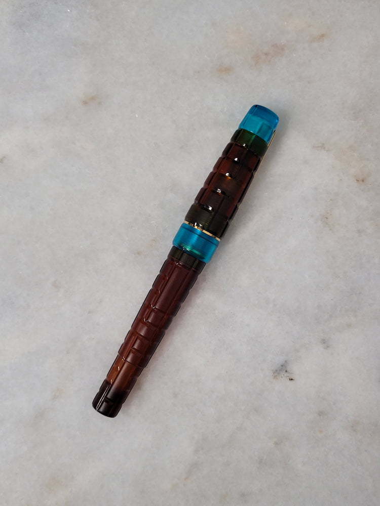 Misfit Item 0005 Benu Tessera Fountain Pen in Ribbon Turquoise - Fine