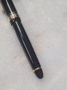 Misfit 0026 Pilot Custom 743 Fountain Pen in Black/Gold - 14K Soft Fine Medium Point
