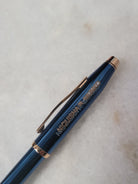 Misfit 0056 Cross Century II Ballpoint Pen in Translucent Blue with Rose Gold Trim