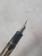 Misfit Item 0070 Pilot Custom 823 Fountain Pen in Amber with Gold Trim - 14K Gold Signature Nib