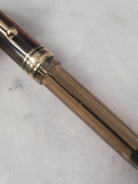 Misfit Item 0070 Pilot Custom 823 Fountain Pen in Amber with Gold Trim - 14K Gold Signature Nib