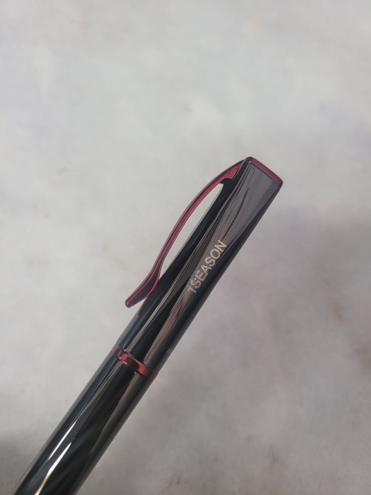 Misfit Item 0073 Monteverde Impressa Ballpoint Pen in Gunmetal with Red Trim