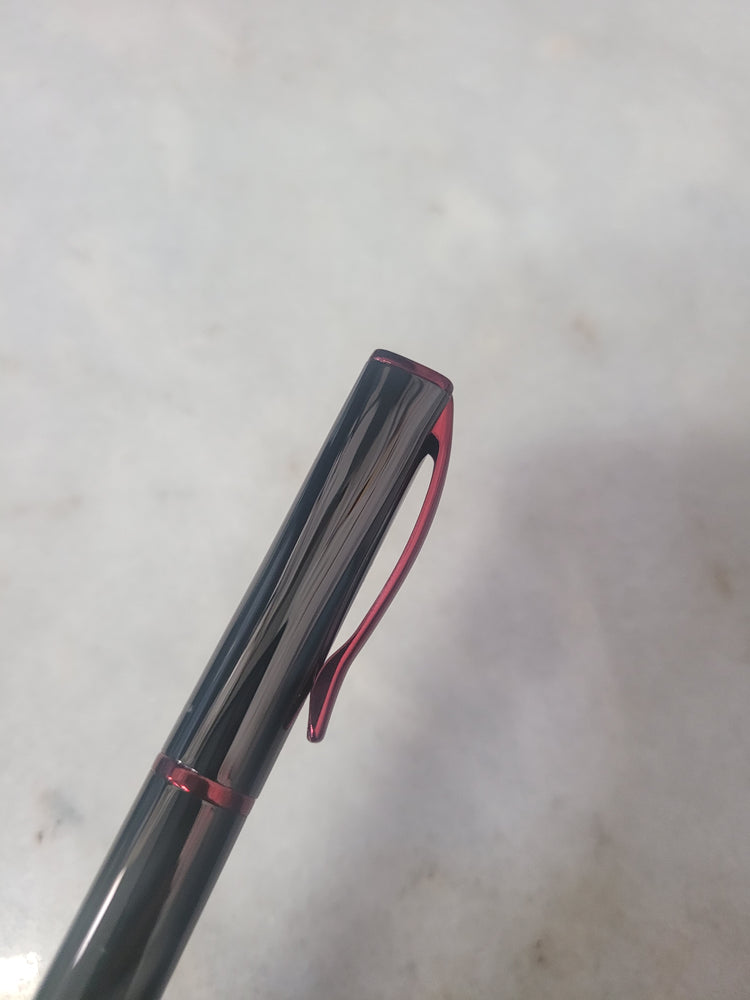 Misfit Item 0073 Monteverde Impressa Ballpoint Pen in Gunmetal with Red Trim