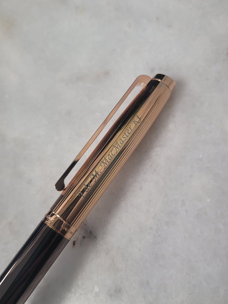 Misfit Item 0074 Waldmann Tuscany Ballpoint Pen in Chocolate with Rose Gold
