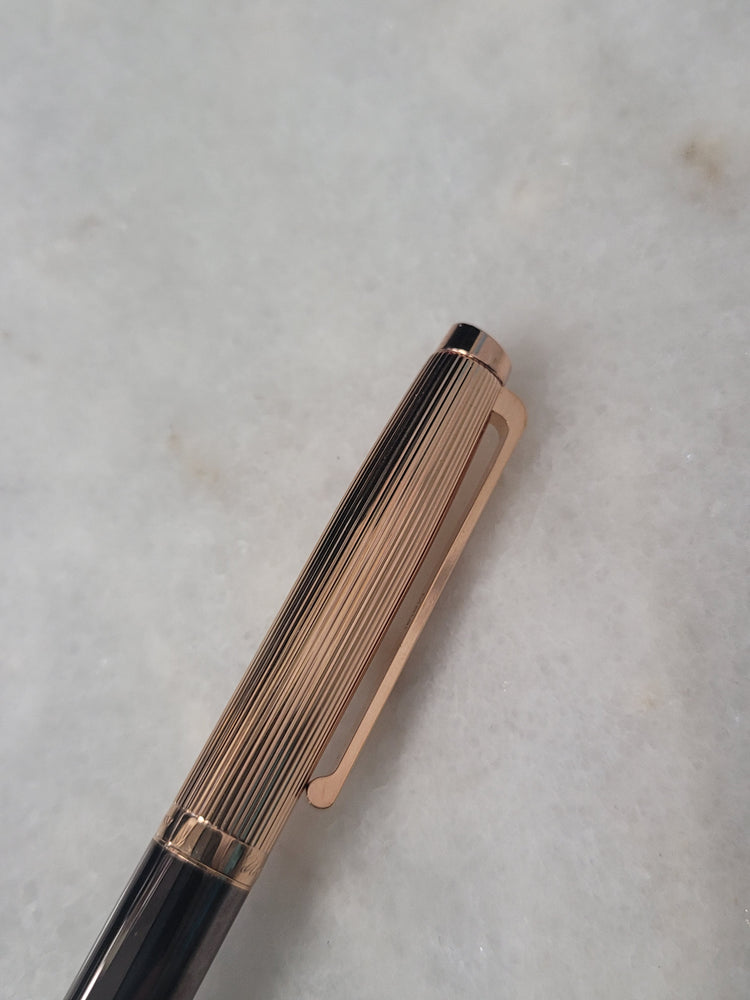Misfit Item 0074 Waldmann Tuscany Ballpoint Pen in Chocolate with Rose Gold
