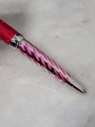 Misfit Item 0085 Laban Enamel Rollerball Pen in Pink Ovals