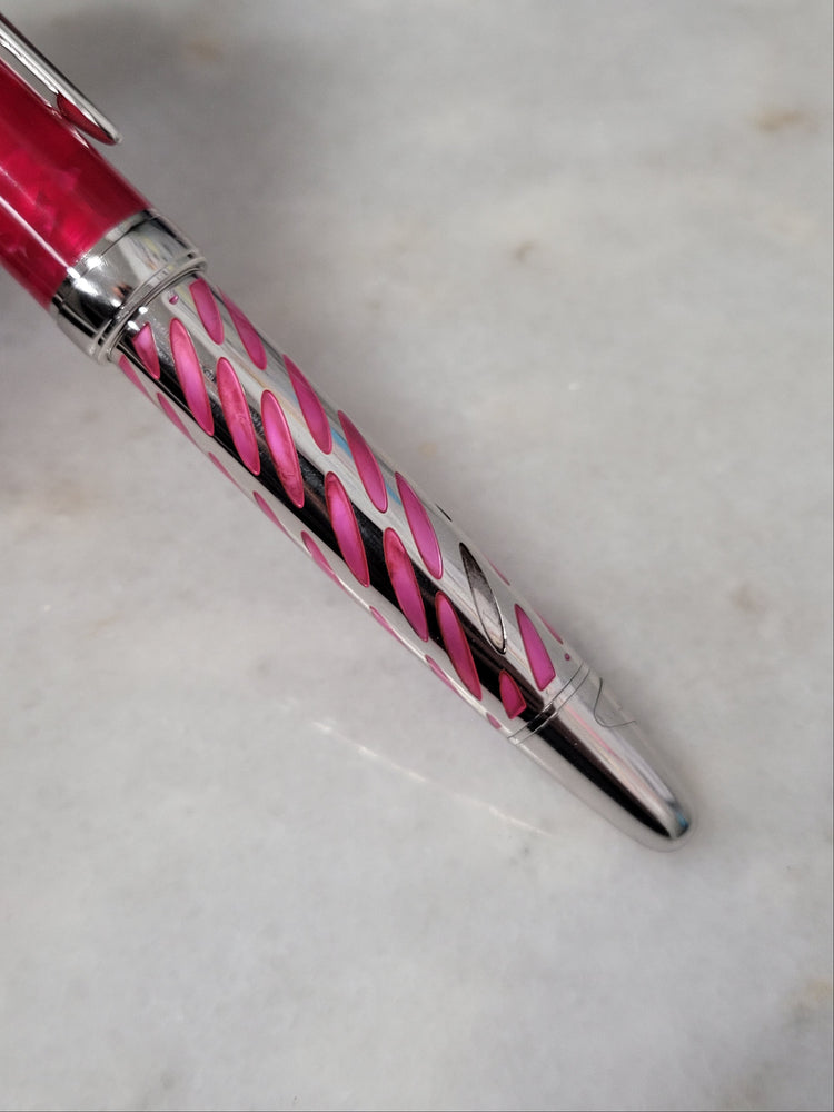 Misfit Item 0085 Laban Enamel Rollerball Pen in Pink Ovals