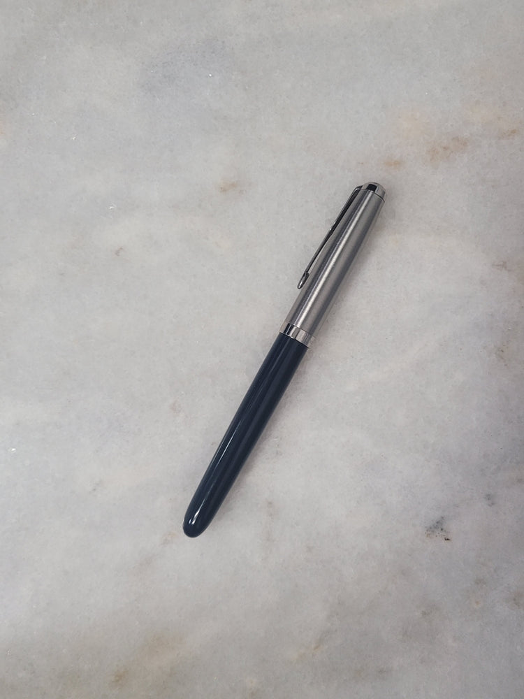 Misfit Item 0086 Parker 51 Fountain Pen in Midnight Blue with Chrome Trim - Fine Point