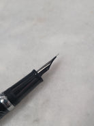 Misfit Item 0098 Nahvalur Original Fountain Pen - Peter Draws Artist Edition Silver - 1.1mm Stub Nib
