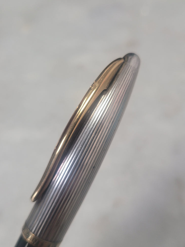 Misfit Item 0131 Waterman Carene Ballpoint Pen in Deluxe Black & Silver with Gold Trim