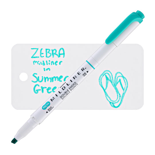 Zebra Mildliner Dual-Tip Highlighter in Summer Green