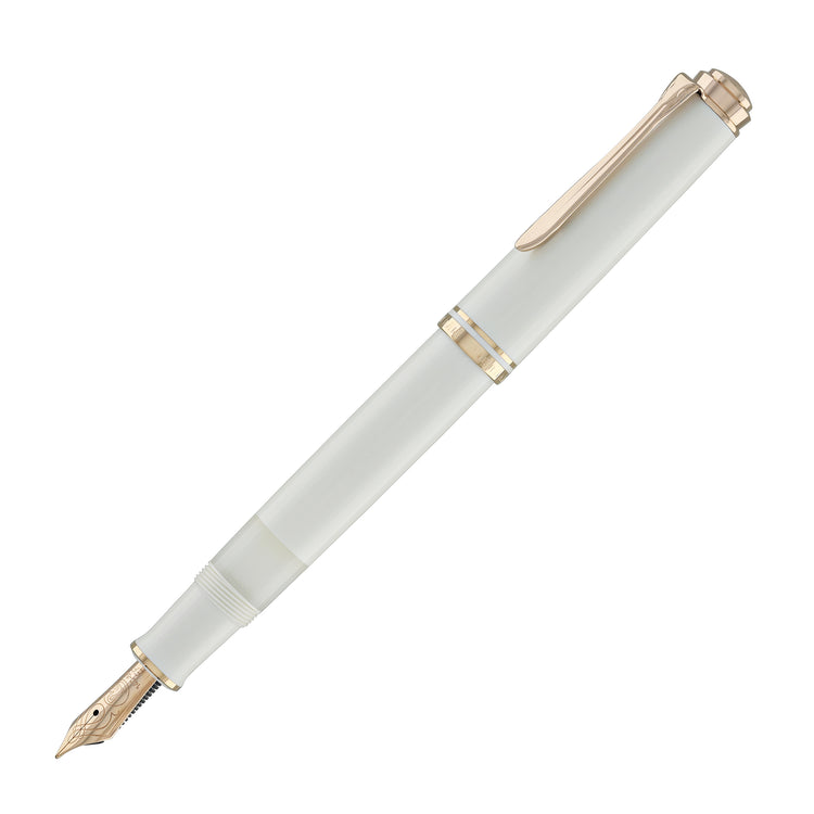 Pelikan Souveran 600 Fountain Pen in White & Rose Gold Trim