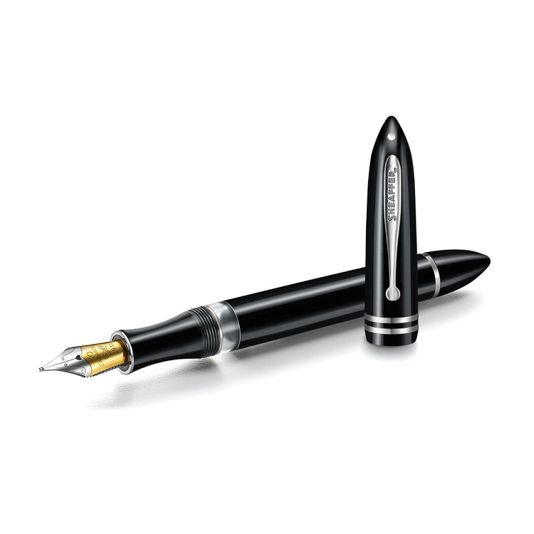Sheaffer Balance III E892 Fountain Pen in Glossy Black & Chrome Trims