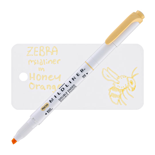 Zebra Mildliner Dual-Tip Highlighter in Honey Orange