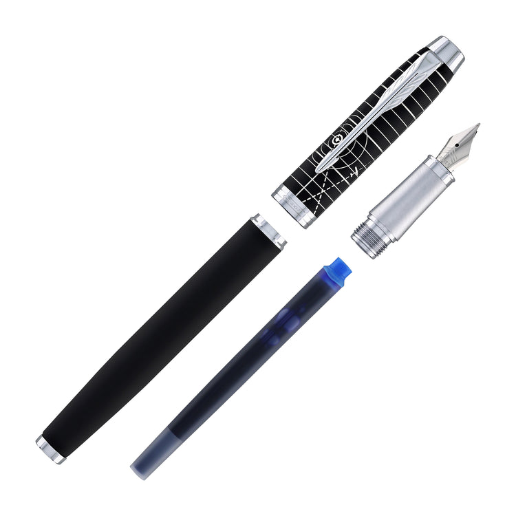 Parker IM Premium Fountain Pen in Legacy of Flight with Chrome Trim - Fine Point