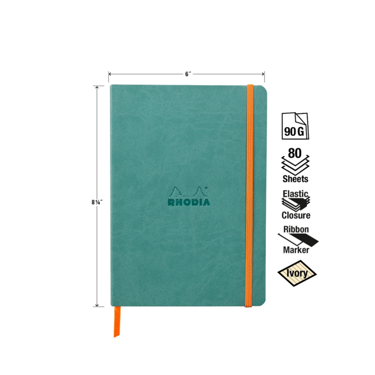 Rhodia Rhodiarama Softcover Notebook in Aqua - A5