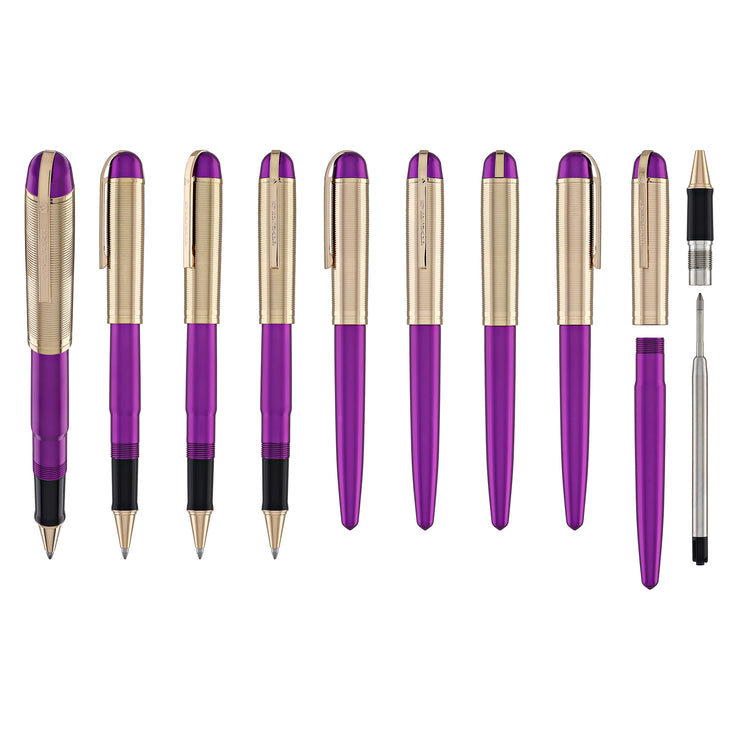 Wahl Eversharp Skyline Rollerball Pen in Royal Purple with Rose Gold Trim